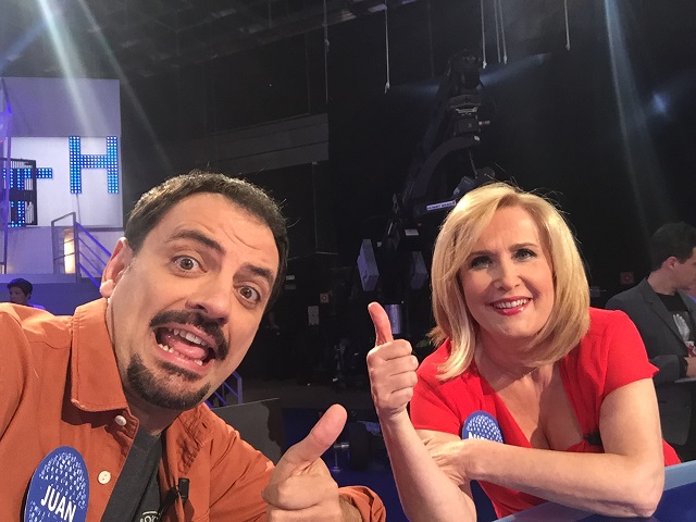 Selfie con Nieves Herrero en Pasapalabra - Presentado por Christian Gálvez en Telecinco