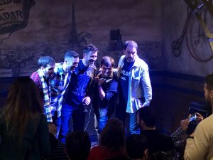 Comikazes - Karim - Richard Salamanca y Tappy con los Comikazes Juan Solo e Iñaki Urrutia en Beer Station